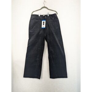 NWT Matty‎ M Ladies Everyday Button Zip Fly Corduroy Pants Black w Pockets L